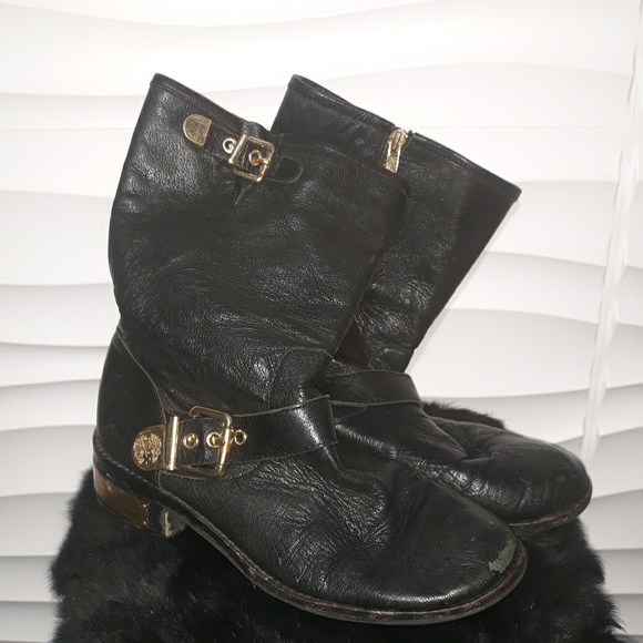 Vince Camuto Shoes - Vince Camuto Distressed Leather Biker Boot